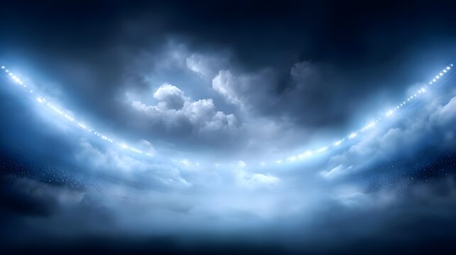 stadium atmoshere with cloud, moody, view