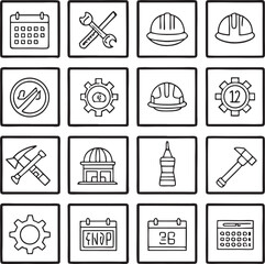 Fototapeta premium Construction Icons
