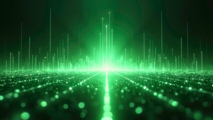 Dynamic image of green laser