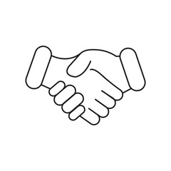 Handshake icon Isolated flat vector in outline simple illustration for web and app..eps