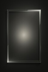 Luxury transparent poster frame with glowing spotlight center for clean apartment advertising using luxury transparent frame design and spotlight center focus for premium apartment marketing visuals