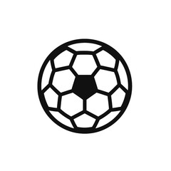 Obraz premium Soccer Ball Vector Icon – Minimal Flat Sport Design