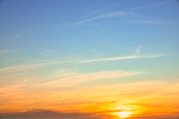 Fototapeta premium Sky Replacement Sunset Horizon Cloud