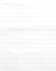 Fototapeta premium Blank lined paper, creased