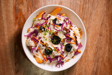 salad with feta cheese and olives