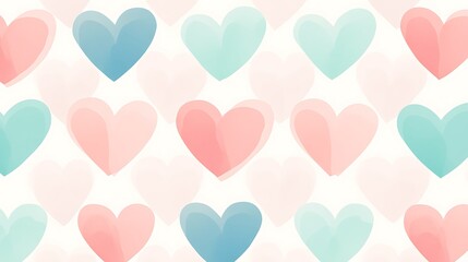 Pink and red heart pattern design for romantic Valentine celebration background