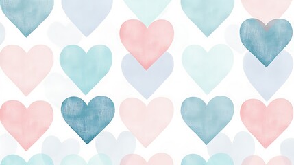 Pink and red heart pattern design for romantic Valentine celebration background