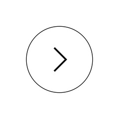 シンプルな矢印の丸いボタン　ベクターイラスト