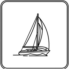Sailboat on the water A sailboat sailing on the ocean illustrating relaxation and freedom perfect for travel blogs or nautical themed projects showcasing the spirit of adventure.