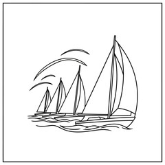sailboats regatta several sailing boats gliding over the ocean waves showcasing a competitive race on a sunny day ideal for travel and nautical themes.