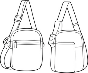 Compact sling bag, minimalist crossbody pack, unisex travel shoulder bag, casual chest pouch, modern design, lightweight daily gear, must-have accessory for travelers