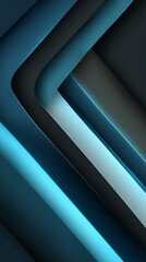 Obraz premium Expansive deep dark blue background provides a dramatic canvas for a single bold contrasting black and white vertical stripe creating a minimalist and modern artistic composition.