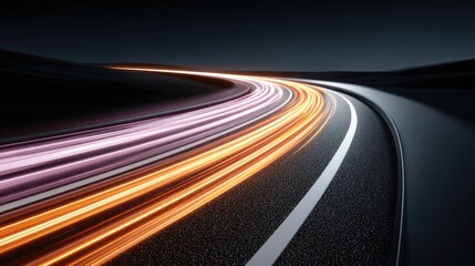 Streaks of Light on a Road