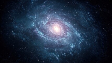 Spiral Galaxy With Glowing Stars