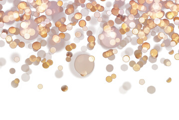 Bokeh lights glowing blurred on transparent background