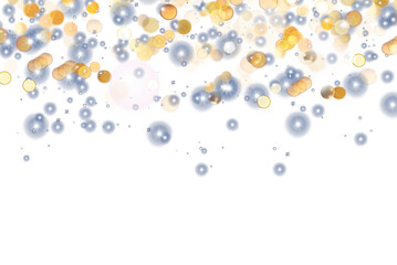 Bokeh lights glowing blurred on transparent background