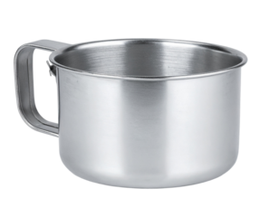 Metallic Kitchen Measuring Cup with Handle Isolated PNG