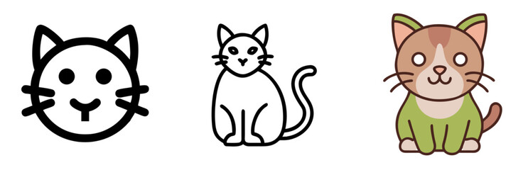 Fototapeta premium Cat Animal Icon for Pet, Domestic, Feline and Companion Design
