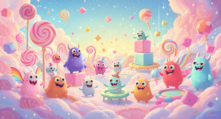 Cute Little Monsters Counting Numbers