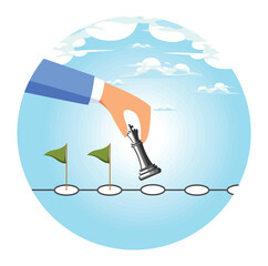 Strategic planning process, business or work progress achievement.