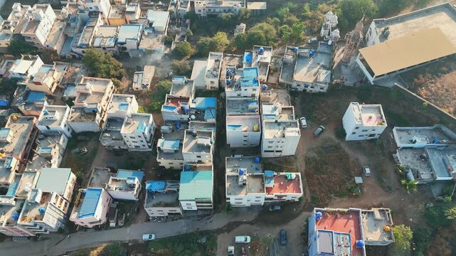 4K Drone Shots of Pune City, India &ndash; Beautiful Aerial View of Skyline, High-Rise Buildings, Urban Landscape, Roads, and Cityscape | Perfect Stock Footage for Films and Travel Videos