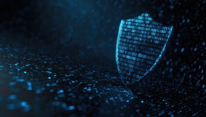 Abstract digital shield graphic (1)