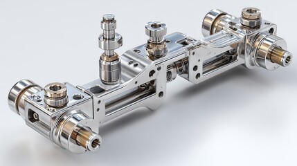 Isolated steel camera engine equipment produces a vintage car sound