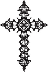 Elegant Ornamental Christian Cross Design