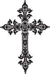 Sacred Emblem: The Ornate Cross"  Christian,   Jesus Vector Graphics