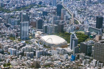 東京都文京区後楽１丁目付近を空撮