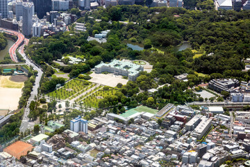 迎賓館赤坂離宮付近を空撮