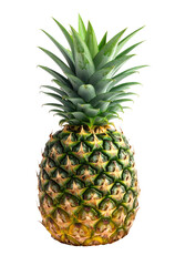 Fototapeta premium Fresh Pineapple with Cut Slice on White Background for Creative Use