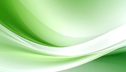 Obraz premium Abstract green and white flowing wave design