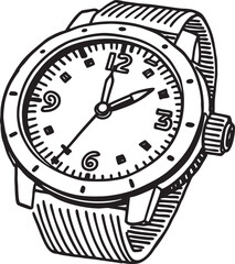 vector illustration of a watch