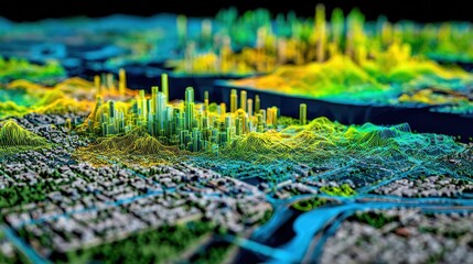 Abstract cityscape visualization