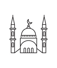 mosque icon, vector best line icon.