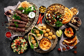 Arabic Cuisine: Middle Eastern traditional lunch or dinner.