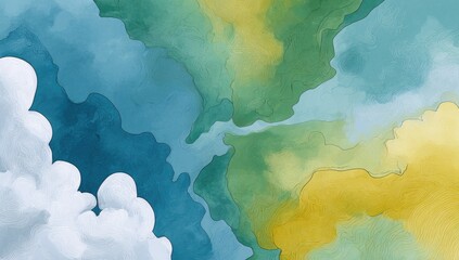 Obraz premium Abstract aerial view of clouds and land