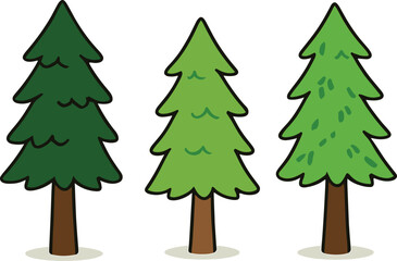 Cute Cartoon Treasure Chest, Palm Tree and Seashell on a Tiny Tropical Island.