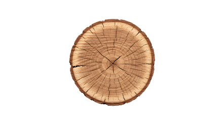 Minimal tree ring isolated on white background