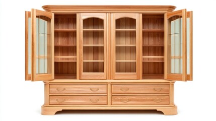 Elegant wooden display cabinet