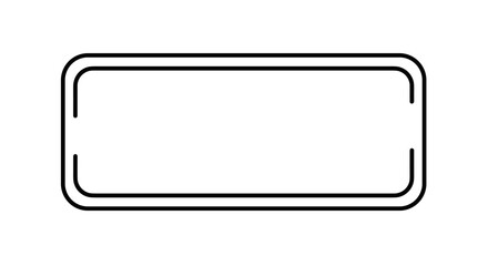 Minimalist linear rectangle frame design with rounded corners