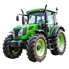 Obraz premium Sustainable farming tractor transparent background