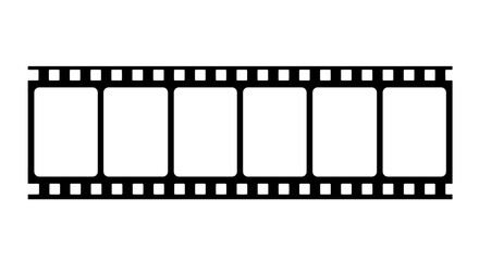 Classic movie film strip silhouette design for creative projects