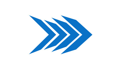 Blue arrow pattern in minimalist design on white background