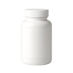 Blank white plastic bottle with screw cap