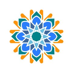Traditional Islamic Ornament, Circular Mandala Pattern