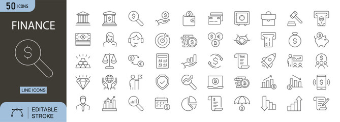 Fitness icons set. Includes icons for exercise, gym, workout, training, yoga, dumbbell, running, and healthy lifestyle. Editable stroke. Line icons. Perfect for infographics, health apps, and fitness.