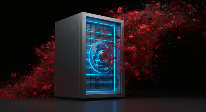 Cybersecurity Fortification A Server Protected from Digital Threats