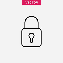 Lock icon Thin line illustration set trendy style illustration for web and app..eps